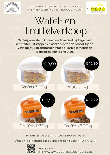 Affiche wafel- en truffelverkoop